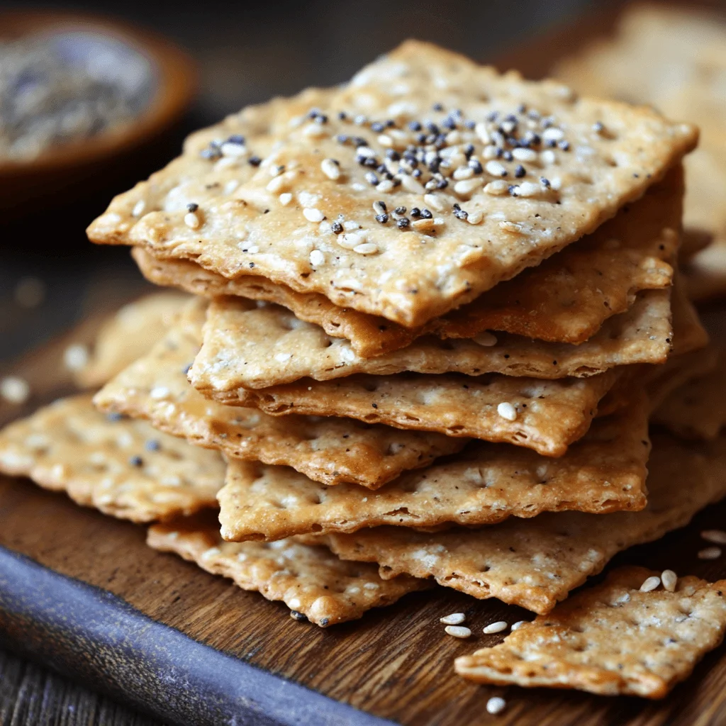  Golden, crispy gluten-free crackers with a cheesy flavor.