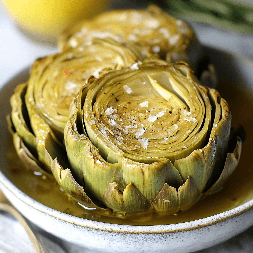 Steamed artichokes inside an Instant Pot, ready to be served.